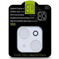 Захисне скло на камеру Full Block (тех.пак) для Apple iPhone 14 (6.1) / 14 Plus (6.7) - Прозорий