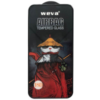 Захисне 2.5D скло Weva AirBag (тех.пак) для Apple iPhone 13 / 13 Pro / 14 / 16e (6.1) - Чорний