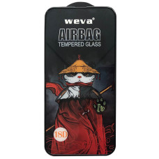 Захисне 2.5D скло Weva AirBag (тех.пак) для Apple iPhone 13 / 13 Pro / 14 / 16e (6.1) - Чорний