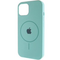 Силіконовий чохол Silicone Case Full Protective (AA) with MagSafe для Apple iPhone 11 (6.1) - Бірюзовий / Marine Green