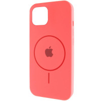 Силіконовий чохол Silicone Case Full Protective (AA) with MagSafe для Apple iPhone 11 (6.1) - Кавуновий / Watermelon red