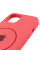 Силіконовий чохол Silicone Case Full Protective (AA) with MagSafe для Apple iPhone 11 (6.1) - Кавуновий / Watermelon red - фото