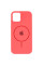 Силіконовий чохол Silicone Case Full Protective (AA) with MagSafe для Apple iPhone 11 (6.1) - Кавуновий / Watermelon red - фото