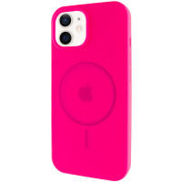 Силіконовий чохол Silicone Case Full Protective (AA) with MagSafe для Apple iPhone 11 (6.1) - Рожевий / Barbie pink