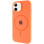 Силіконовий чохол Silicone Case Full Protective (AA) with MagSafe для Apple iPhone 11 (6.1) - Помаранчевий / Papaya