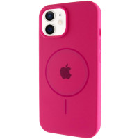 Силіконовий чохол Silicone Case Full Protective (AA) with MagSafe для Apple iPhone 11 (6.1) - Малиновий / Dragon Fruit