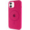 Силіконовий чохол Silicone Case Full Protective (AA) with MagSafe для Apple iPhone 11 (6.1) - Малиновий / Dragon Fruit