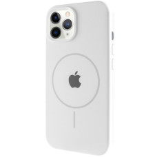 Силіконовий чохол Silicone Case Full Protective (AA) with MagSafe для Apple iPhone 11 Pro Max (6.5) - Білий / White