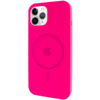 Силіконовий чохол Silicone Case Full Protective (AA) with MagSafe для Apple iPhone 11 Pro Max (6.5) - Рожевий / Barbie pink