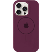 Силіконовий чохол Silicone Case Full Protective (AA) with MagSafe для Apple iPhone 13 Pro Max (6.7) - Бордовий / Plum