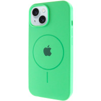 Силіконовий чохол Silicone Case Full Protective (AA) with MagSafe для Apple iPhone 13 (6.1) - Зелений / Spearmint
