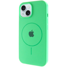 Силіконовий чохол Silicone Case Full Protective (AA) with MagSafe для Apple iPhone 13 (6.1) - Зелений / Spearmint