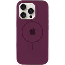 Силіконовий чохол Silicone Case Full Protective (AA) with MagSafe для Apple iPhone 14 Pro (6.1) - Бордовий / Plum