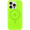Силіконовий чохол Silicone Case Full Protective (AA) with MagSafe для Apple iPhone 14 Pro Max (6.7) - Салатовий / Neon green