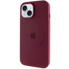Силіконовий чохол Silicone Case Full Protective (AA) with MagSafe для Apple iPhone 14 (6.1) - Бордовий / Plum