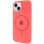 Силіконовий чохол Silicone Case Full Protective (AA) with MagSafe для Apple iPhone 14 Plus (6.7) - Кавуновий / Watermelon red