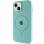 Силіконовий чохол Silicone Case Full Protective (AA) with MagSafe для Apple iPhone 14 Plus (6.7) - Бірюзовий / Marine Green