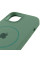 Силиконовый чехол Silicone Case Full Protective (AA) with MagSafe для Apple iPhone 14 Plus (6.7) - Зеленый / Pine green - фото