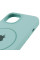 Силіконовий чохол Silicone Case Full Protective (AA) with MagSafe для Apple iPhone 15 (6.1) - Бірюзовий / Light Turquoise - фото