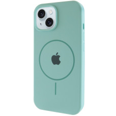 Силіконовий чохол Silicone Case Full Protective (AA) with MagSafe для Apple iPhone 15 (6.1) - Бірюзовий / Light Turquoise