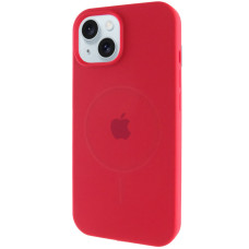 Силіконовий чохол Silicone Case Full Protective (AA) with MagSafe для Apple iPhone 15 (6.1) - Червоний / Deep Red
