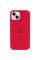 Силіконовий чохол Silicone Case Full Protective (AA) with MagSafe для Apple iPhone 15 (6.1) - Червоний / Deep Red - фото