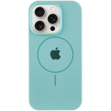 Силіконовий чохол Silicone Case Full Protective (AA) with MagSafe для Apple iPhone 15 Pro Max (6.7) - Бірюзовий / Marine Green