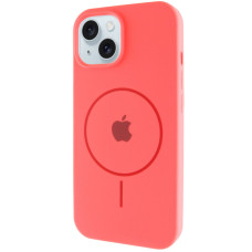 Силіконовий чохол Silicone Case Full Protective (AA) with MagSafe для Apple iPhone 15 Plus (6.7) - Кавуновий / Watermelon red