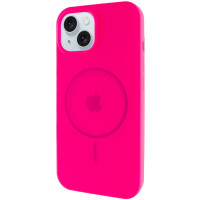 Силіконовий чохол Silicone Case Full Protective (AA) with MagSafe для Apple iPhone 15 Plus (6.7) - Рожевий / Barbie pink