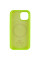 Силіконовий чохол Silicone Case Full Protective (AA) with MagSafe для Apple iPhone 15 Plus (6.7) - Салатовий / Neon green - фото