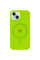 Силіконовий чохол Silicone Case Full Protective (AA) with MagSafe для Apple iPhone 15 Plus (6.7) - Салатовий / Neon green - фото