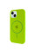 Силіконовий чохол Silicone Case Full Protective (AA) with MagSafe для Apple iPhone 15 Plus (6.7) - Салатовий / Neon green - фото