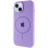 Силіконовий чохол Silicone Case Full Protective (AA) with MagSafe для Apple iPhone 15 Plus (6.7) - Бузковий / Dasheen