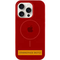 Силіконовий чохол Silicone Case Full Protective (AA) with MagSafe для Apple iPhone 16 (6.1) - Червоний / Deep Red