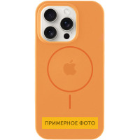 Силіконовий чохол Silicone Case Full Protective (AA) with MagSafe для Apple iPhone 16 (6.1) - Помаранчевий / Papaya