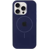 Силіконовий чохол Silicone Case Full Protective (AA) with MagSafe для Apple iPhone 16 Pro (6.3) - Темно-синій / Midnight blue