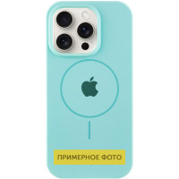 Силіконовий чохол Silicone Case Full Protective (AA) with MagSafe для Apple iPhone 16 Plus (6.7) - Бірюзовий / Light Turquoise