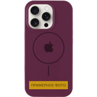 Силіконовий чохол Silicone Case Full Protective (AA) with MagSafe для Apple iPhone 16 Plus (6.7) - Бордовий / Plum