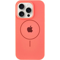 Силіконовий чохол Silicone Case Full Protective (AA) with MagSafe для Apple iPhone 16 Pro Max (6.9) - Кавуновий / Watermelon red