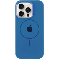 Силіконовий чохол Silicone Case Full Protective (AA) with MagSafe для Apple iPhone 16 Pro Max (6.9) - Синій / Denim Blue