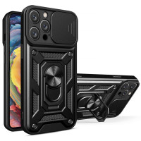 Чохол Ummi Camshield Serge Ring для Apple iPhone 13 Pro (6.1) - Чорний / Black