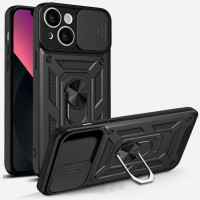 Чохол Ummi Camshield Serge Ring для Apple iPhone 14 (6.1) - Чорний / Black
