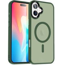 Чехол Ummi Colorful with MagSafe для Apple iPhone 17 (6.3) - Зеленый / Dark Green