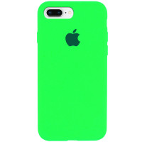 Силиконовый чехол Silicone Case Full Protective (AA) для Apple iPhone 7 plus / 8 plus (5.5) - Салатовый / Neon Green