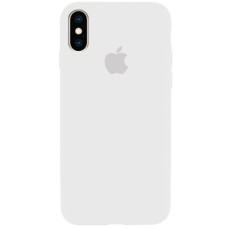 Силиконовый чехол Silicone Case Full Protective (AA) для Apple iPhone X / XS (5.8) - Белый / White