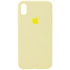 Силіконовий чохол Silicone Case Full Protective (AA) для Apple iPhone X / XS (5.8) - Жовтий / Mellow Yellow