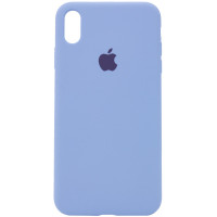 Силіконовий чохол Silicone Case Full Protective (AA) для Apple iPhone X / XS (5.8) - Блакитний / Lilac Blue