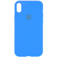 Силіконовий чохол Silicone Case Full Protective (AA) для Apple iPhone X / XS (5.8) - Блакитний / Blue
