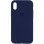Силіконовий чохол Silicone Case Full Protective (AA) для Apple iPhone X / XS (5.8) - Синій / Deep navy