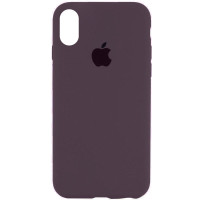 Силіконовий чохол Silicone Case Full Protective (AA) для Apple iPhone X / XS (5.8) - Фіолетовий / Elderberry